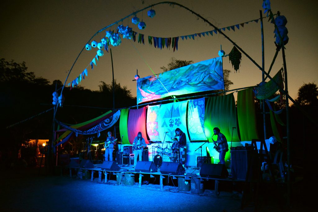 Band playing at the stage at Shambhala in your Heart Festival