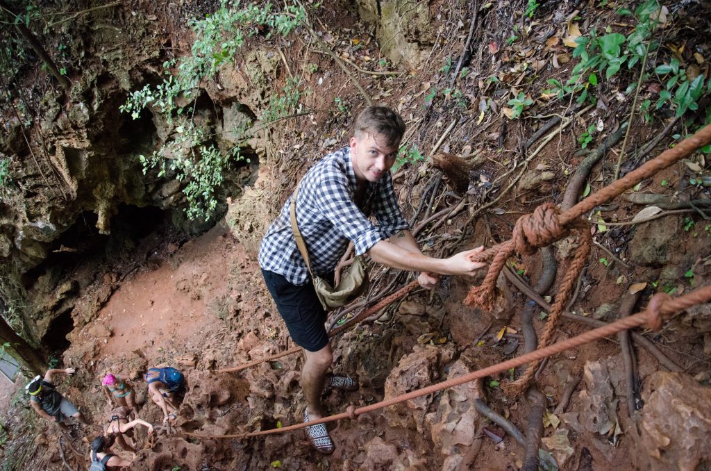 Chris enjoyed the climb more than I did