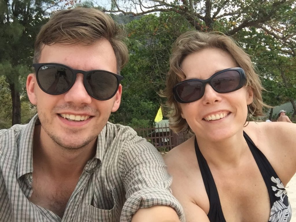 Relaxed and happy on Railay Beach 