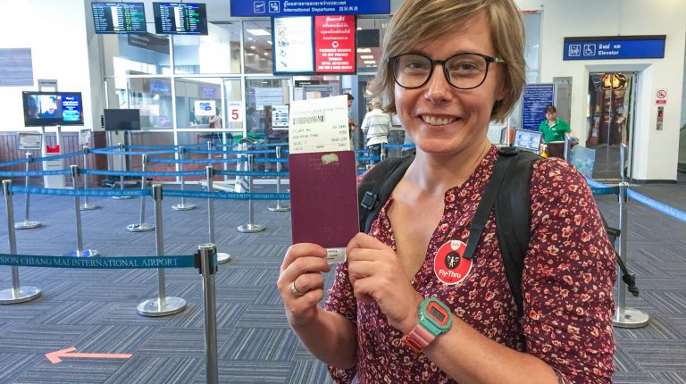 Joanna at Chiang Mai International Airport