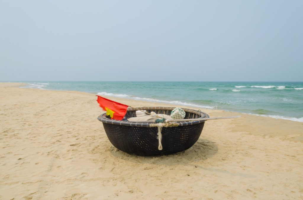 You will see these traditional boats on almost every beach in Da Nang