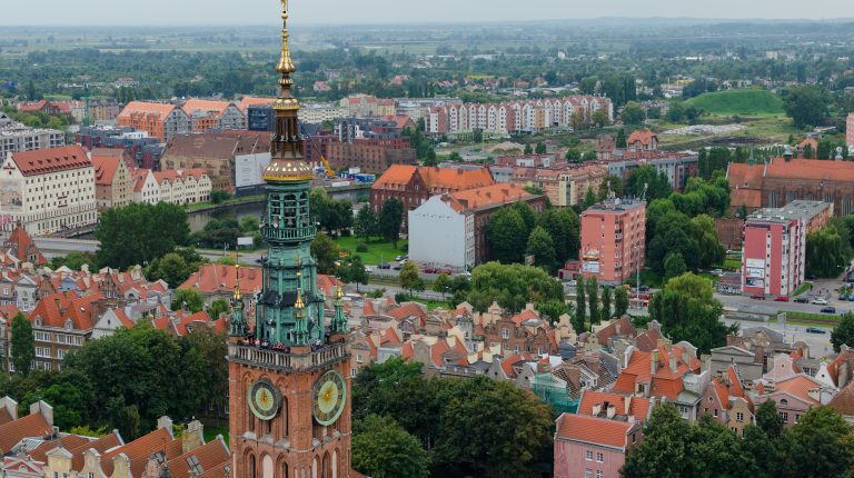 Panorama view of Gdańsk