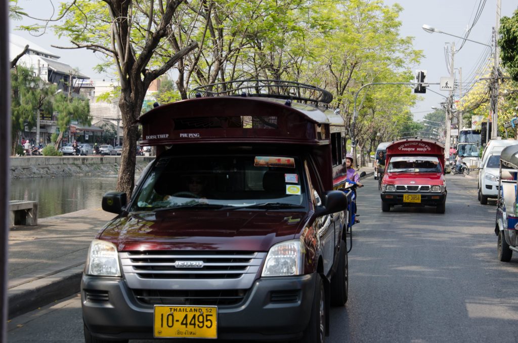a red car in Chiang Mai