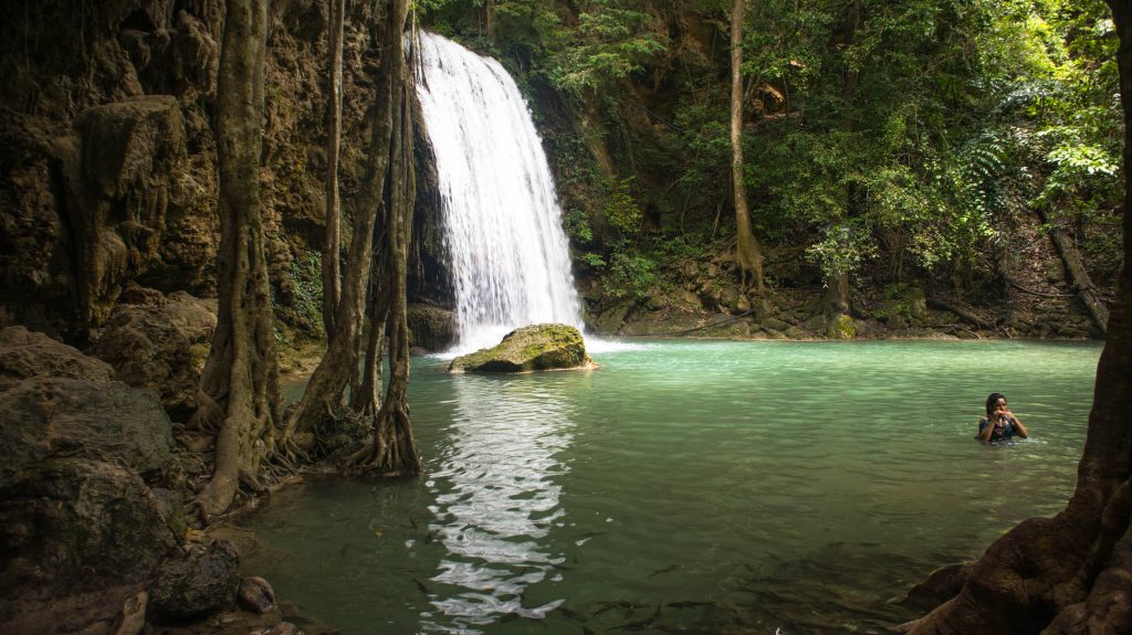 erawan waterfall in kanchanaburi