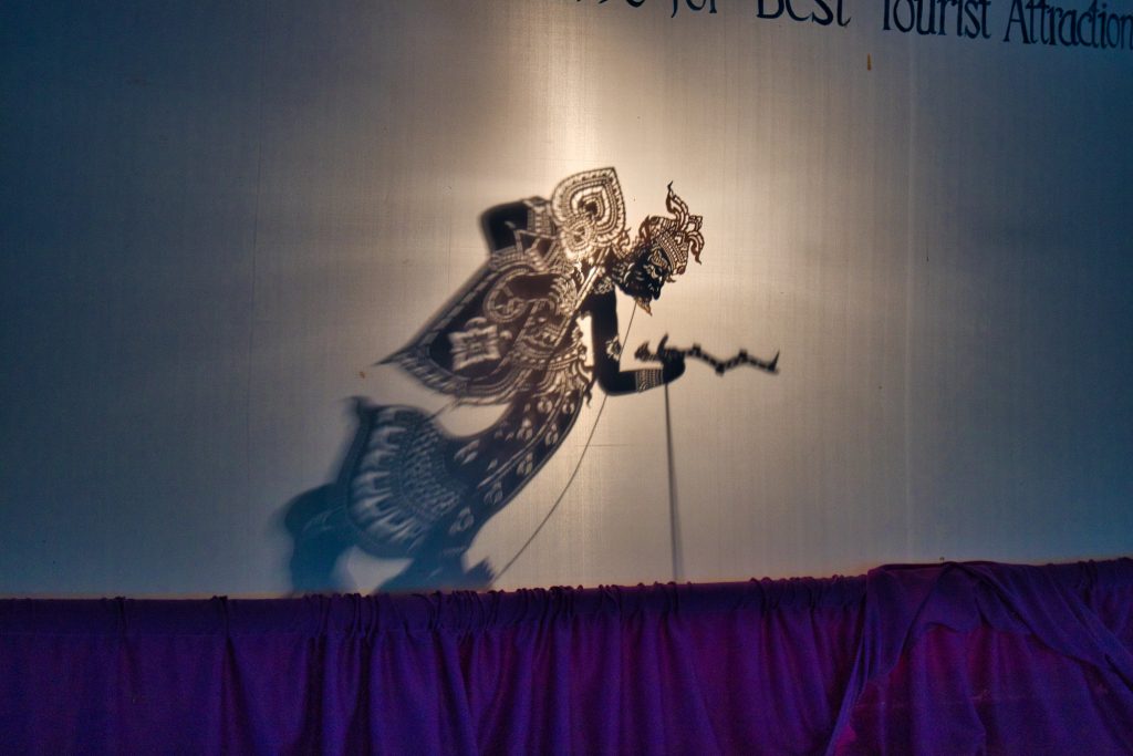 a shadow puppet